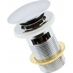Watersolution KOREK SPUSTOWY KLIK-KLAK 5/4 DUŻY OKRĄGŁY Z PRZELEWEM CHROM (K.KKD) // S.SPUST.KLIK-KLAK-H-DUŻY 10589130 5900308735060