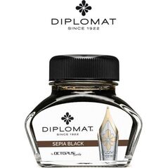 Diplomat Atrament do piór wiecznych DIPLOMAT, w kałamarzu, 30 ml, czarny sepia 10624639 4009746015305