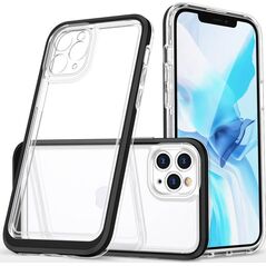 Hurtel Clear 3in1 etui do iPhone 11 Pro Max żelowy pokrowiec z ramką czarny 10757579 9145576242308