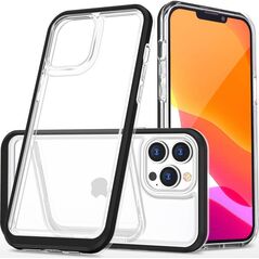 Hurtel Clear 3in1 etui do iPhone 13 Pro żelowy pokrowiec z ramką czarny 10757582 9145576242513