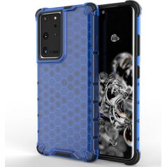 Hurtel Honeycomb etui pancerny pokrowiec z żelową ramką Samsung Galaxy S22 Ultra niebieski 10757744 9145576244883