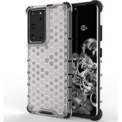 Hurtel Honeycomb etui pancerny pokrowiec z żelową ramką Samsung Galaxy S22 Ultra przezroczysty 10757745 9145576244890