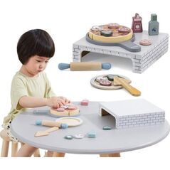 Viga Toys VIGA PolarB Drewniany Zestaw do Robienia Pizzy Piec Akcesoria 10801525 6971608440595