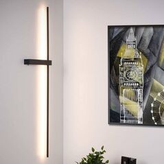 Kinkiet Lucide Nowoczesna lampa ścienna Segin listwa LED 10W 2700K metal czarna 10899985 5411212126917