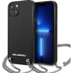 Karl Lagerfeld Karl Lagerfeld KLHCP13SPMK iPhone 13 mini 5,4" hardcase czarny/black Leather Textured and Chain 11039630 3666339049928