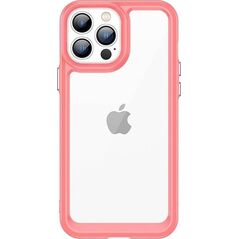 Hurtel Outer Space Case etui do iPhone 12 Pro Max sztywny pokrowiec z żelową ramką czerwony 11101124 9145576248485