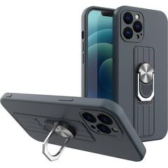 Hurtel ETUI Ring Case silikonowe etui z uchwytem na palec i podstawką do Samsung Galaxy S22 Ultra niebieski CASE 11101275 9145576247082