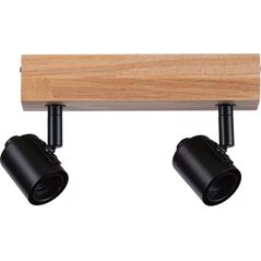 Lampa sufitowa Paulmann Lampa sufitowa Arvid max. 2x20W E27 230V czarny/drewno 11221312 4000870667712
