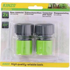 Kinzo Kinzo - Złączka węża ogrodowego 3/4" 2 szt. 11232469 8711252122298