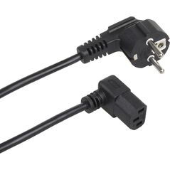 Kabel zasilający Maclean Kabel zasilający Maclean, kątowy, 3 pin, wtyk EU, 1.5m, MCTV-851 11239027 5902211126911