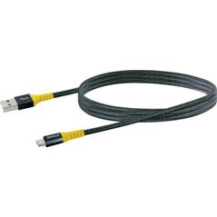 Kabel USB Schwaiger USB-A - microUSB 1.2 m Czarno-żółty (WKUM10511) 11260148 4004005031218