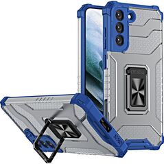 Hurtel Crystal Ring Case Hybrydowe Etui + Magnetyczny Uchwyt Samsung Galaxy S22+ Niebieski 11264140 9145576243190