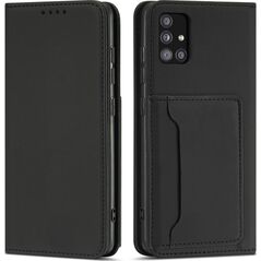 Hurtel Magnet Card Case etui do Xiaomi Redmi Note 11 Pro pokrowiec portfel na karty kartę podstawka czarny 11275279 9145576251225