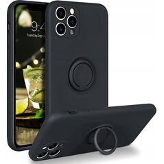 Futerał Forcell SILICONE RING do IPHONE 12 PRO MAX czarny 11465612 5903396123542