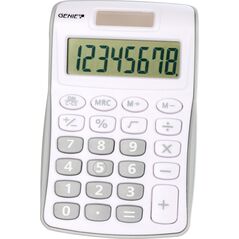 Kalkulator Genie GENIE Taschenrechner 120 S 8-stellig silber-grau 11552888 4015468124942