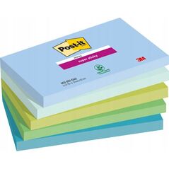 Post-It 3M Karteczki samoprzylepne Post-it® Super Sticky, OASIS, 76x127mm, 5x90 kart. 11553303 4054596924376