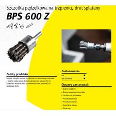 Klingspor K.SZCZOTKA PĘDZELKOWA 30mm BPS600Z DRUT SKRĘCANY NIERDZEWNY 11740343 4014855450824