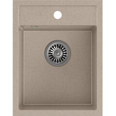 Zlewozmywak Quadron JOHNNY 90 Steingran zlewozmywak granitowy beżowy 1-komorowy z/o (39x50x20), z syfonem stal szlachetna 11741655 5904310994132