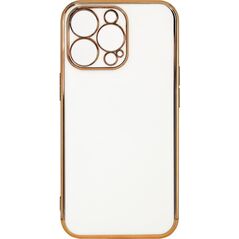 Hurtel Lighting Color Case etui do Xiaomi Redmi Note 11 Pro żelowy pokrowiec ze złotą ramką biały 11833847 9145576253274
