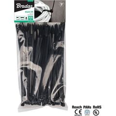 Organizer Bradas OPASKA PLASTIKOWA CZARNA 4,8 x 280mm 100szt 11922370 5904182442588