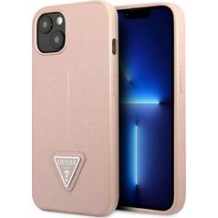 Guess Etui Guess do iPhone 14 6,1" różowy/pink hardcase SaffianoTriangle Logo 11986918 3666339065485