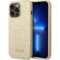 Guess Etui Guess GUHCP14LHGGSHD Apple iPhone 14 Pro złoty/gold hard case Glitter Script 12175753 3666339065102