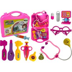 LeanToys Zestaw Małego Lekarza Walizka Różowa Stetoskop 12297515 5904665998984