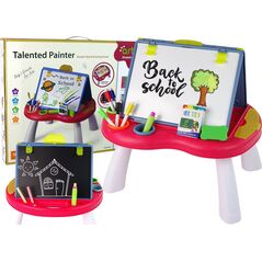 LeanToys Tablica 2w1 Stolik Kredowa Pisaki Gra Chińczyk Węże 12297860 5905214975074
