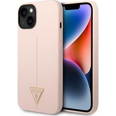 Guess Etui Guess GUHCP14SSLTGP Apple iPhone 14 różowy/pink hardcase Silicone Triangle 12311856 3666339065928