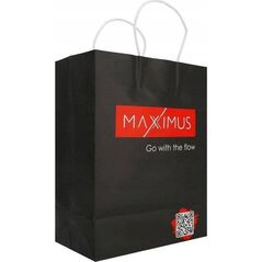 Maxximus TORBA PAPIEROWA MAXXIMUS BLACK / CZARNA, 21*11*27cm 12480481 5901313581215