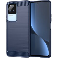 Hurtel Carbon Case etui Xiaomi Poco F4 5G elastyczny silikonowy karbonowy pokrowiec niebieskie 12517645 9145576267523