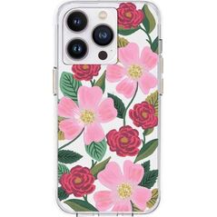 Rifle Paper Clear - Etui iPhone 14 Pro Max zdobione złotem (Rose Garden) 12518623 840171722154