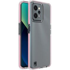 Hurtel Spring Case etui Realme C31 silikonowy pokrowiec z ramką jasnoróżowe 12522695 9145576265086