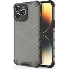Hurtel Honeycomb etui iPhone 14 Pro Max pancerny hybrydowy pokrowiec czarne 12522953 9145576266175