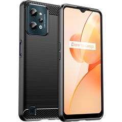 Hurtel Carbon Case etui Realme C31 elastyczny silikonowy karbonowy pokrowiec czarne 12523100 9145576267622