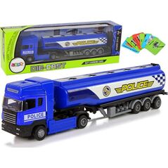 LeanToys Ciężarówka Cysterna Niebieska Policja 30 cm Długości 12532478 5904665999912