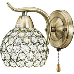 Kinkiet Mdeco Pałacowy kinkiet glamour ELM8707/1 21QG z włącznikiem mosiądz 12539499 5902021240845