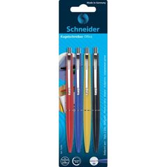Schneider Długopis automatyczny SCHNEIDER Office, 1mm, 4szt., blister, niebieski 12555554 4004675040312
