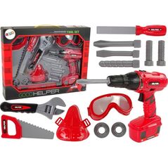 LeanToys Zestaw Majsterkowicza Wkrętarka Maseczka Piła Okulary 12561916 5905214978105