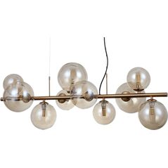 Lampa wisząca Italux Wisząca lampa Canello PND-406007-10-HBR stylowa mosiężna 12644733 5900644434924