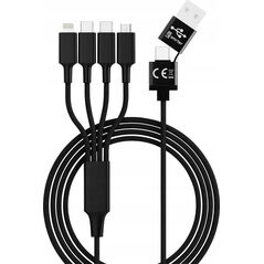 Kabel USB Smrter smrter Hydra ELITE 6in1 Nylon-Ladekabel Typ USB-C, black retail 12687897 4250551407087