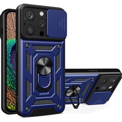 Hurtel Hybrid Armor Camshield etui iPhone 14 Pro Max pancerny pokrowiec z osłoną na aparat niebieskie 12718598 9145576267929