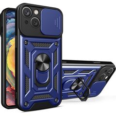 Hurtel Hybrid Armor Camshield etui iPhone 14 Plus pancerny pokrowiec z osłoną na aparat niebieskie 12718603 9145576267868