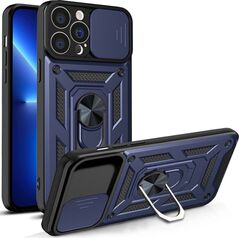 Hurtel Hybrid Armor Camshield etui iPhone 13 Pro Max pancerny pokrowiec z osłoną na aparat niebieskie 12718617 9145576268018