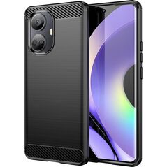 Hurtel Carbon Case etui do Realme 10 Pro elastyczny silikonowy karbonowy pokrowiec czarne 12741123 9145576271865