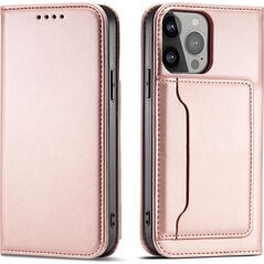 Hurtel Magnet Card Case etui Samsung Galaxy S23+ pokrowiec z klapką portfel podstawka różowe 12741391 9145576271100