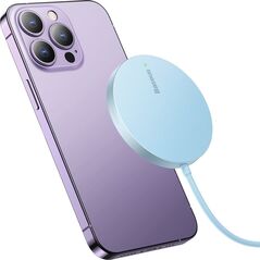 Ładowarka Baseus Ładowarka bezprzewodowa MagSafe Baseus Simple Mini3 Qi 15W niebieska 12742944 6932172623296