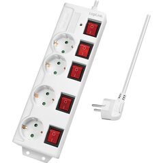 Listwa zasilająca LogiLink LogiLink 4 gniazda 1.5m biała 12744488 4052792060591