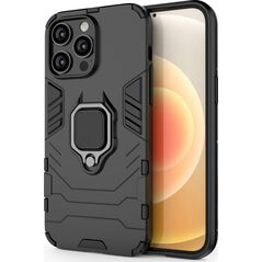 Hurtel Ring Armor etui do iPhone 14 Pro Max pancerny pokrowiec uchwyt magnetyczny ring czarne 12748377 9145576272145