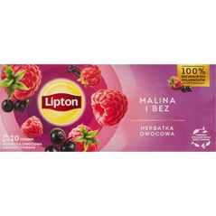 Lipton Lipton Herbatka owocowa malina i bez 32 g (20 torebek) 12760569 8720608013418